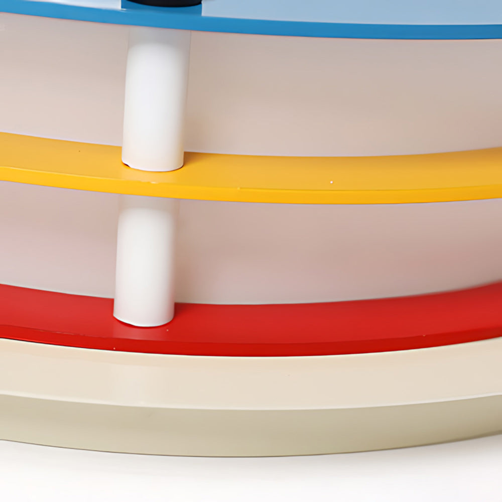Stacked Rings Colorblock LED Flush Mount Ceiling Light