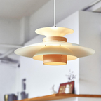 MerceroLux: Pendant Light made of Aluminum & Wood with 4 Adjustable Shades & E27 Socket – for Dining Areas & Children's Rooms