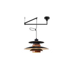 MerceroLux: Pendant Light made of Aluminum & Wood with 4 Adjustable Shades & E27 Socket – for Dining Areas & Children's Rooms