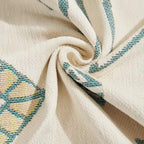 Meringue: Sofa cover in modern chenille design with geometric shapes & non-slip grip – for couch & lounge