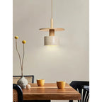 Mersi Travertine & Wood Pendant Light
