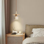 Mersi Travertine & Wood Pendant Light