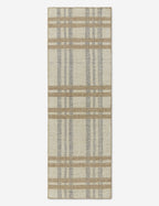 Milo Handwoven Wool Rug | Rustic Plaid Design, Artisan Crafted