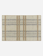 Milo Handwoven Wool Rug | Rustic Plaid Design, Artisan Crafted