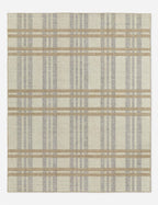 Milo Handwoven Wool Rug | Rustic Plaid Design, Artisan Crafted