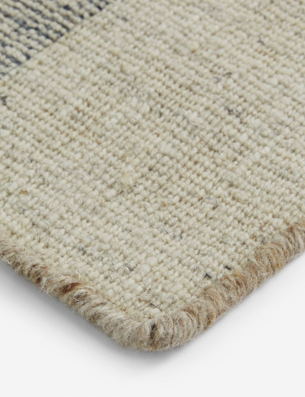 Milo Handwoven Wool Rug | Rustic Plaid Design, Artisan Crafted