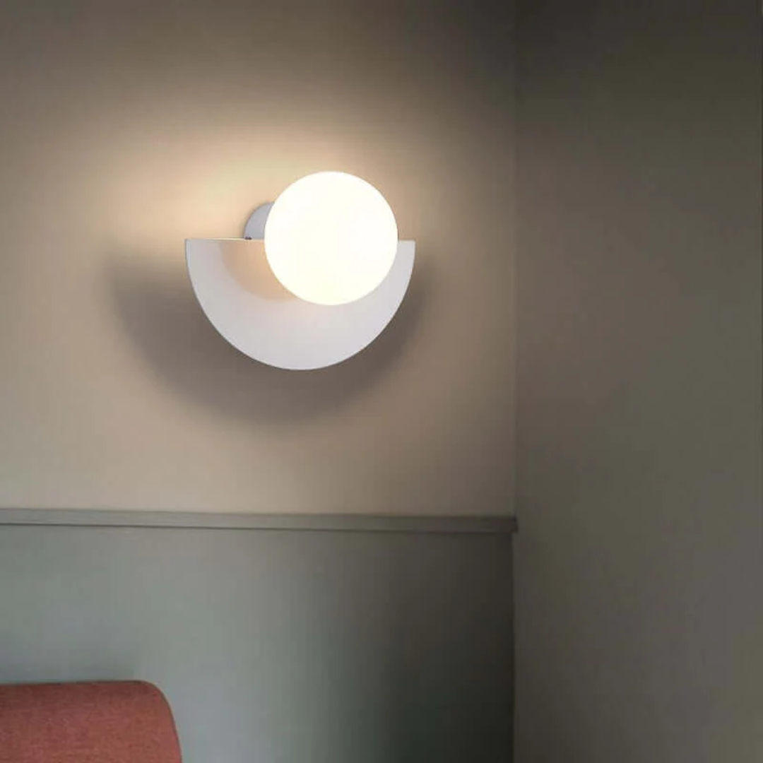 Wall Lamp Metal Half Moon LED Wall Sconce Modern Design