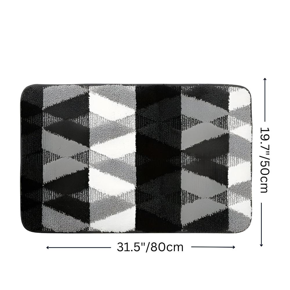 MikroWeich: Soft Doormat with Geometric Design – Non-Slip, Absorbent, and Easy to Clean for Entry Areas