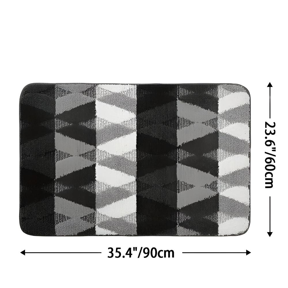 MikroWeich: Soft Doormat with Geometric Design – Non-Slip, Absorbent, and Easy to Clean for Entry Areas