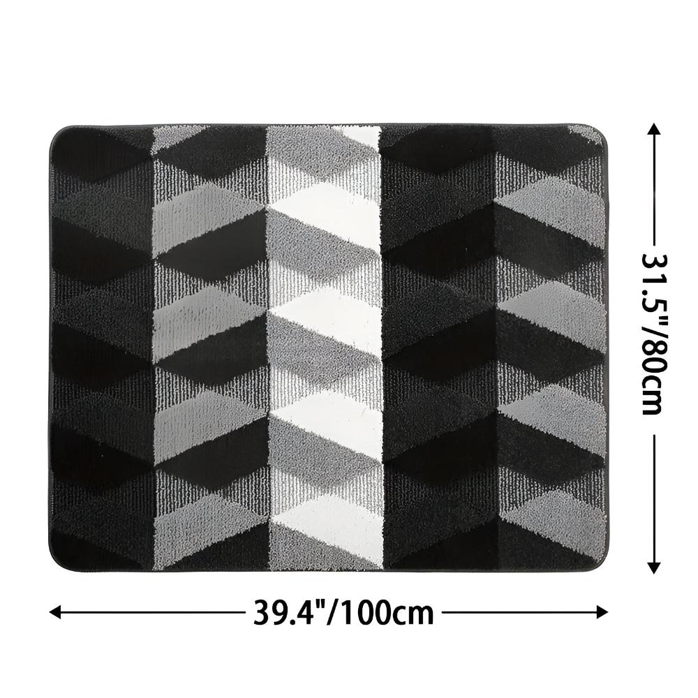 MikroWeich: Soft Doormat with Geometric Design – Non-Slip, Absorbent, and Easy to Clean for Entry Areas