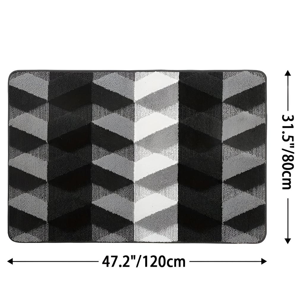 MikroWeich: Soft Doormat with Geometric Design – Non-Slip, Absorbent, and Easy to Clean for Entry Areas