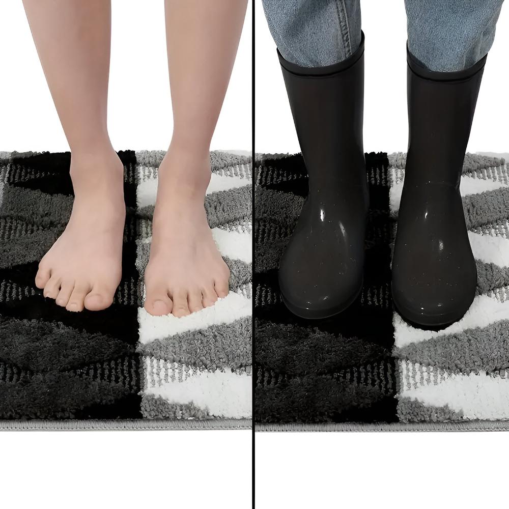 MikroWeich: Soft Doormat with Geometric Design – Non-Slip, Absorbent, and Easy to Clean for Entry Areas