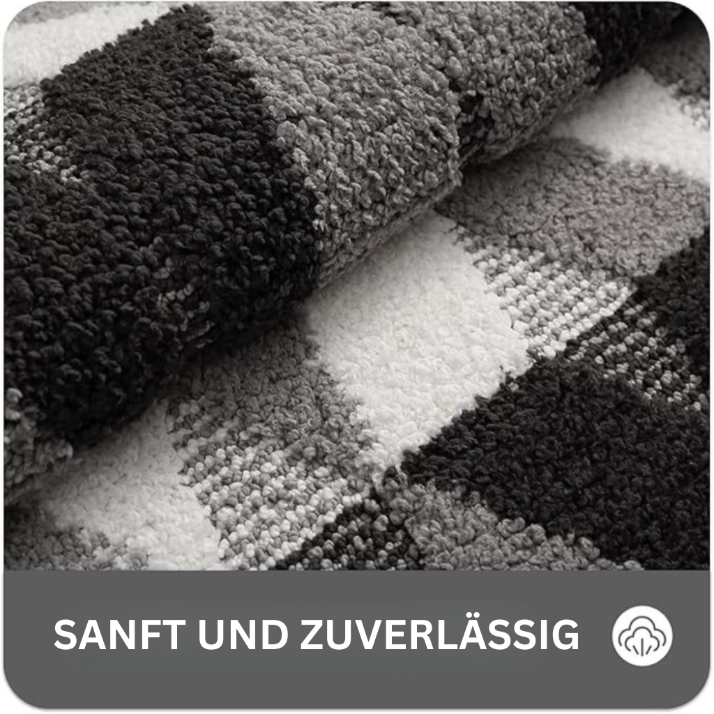 MikroWeich: Soft Doormat with Geometric Design – Non-Slip, Absorbent, and Easy to Clean for Entry Areas