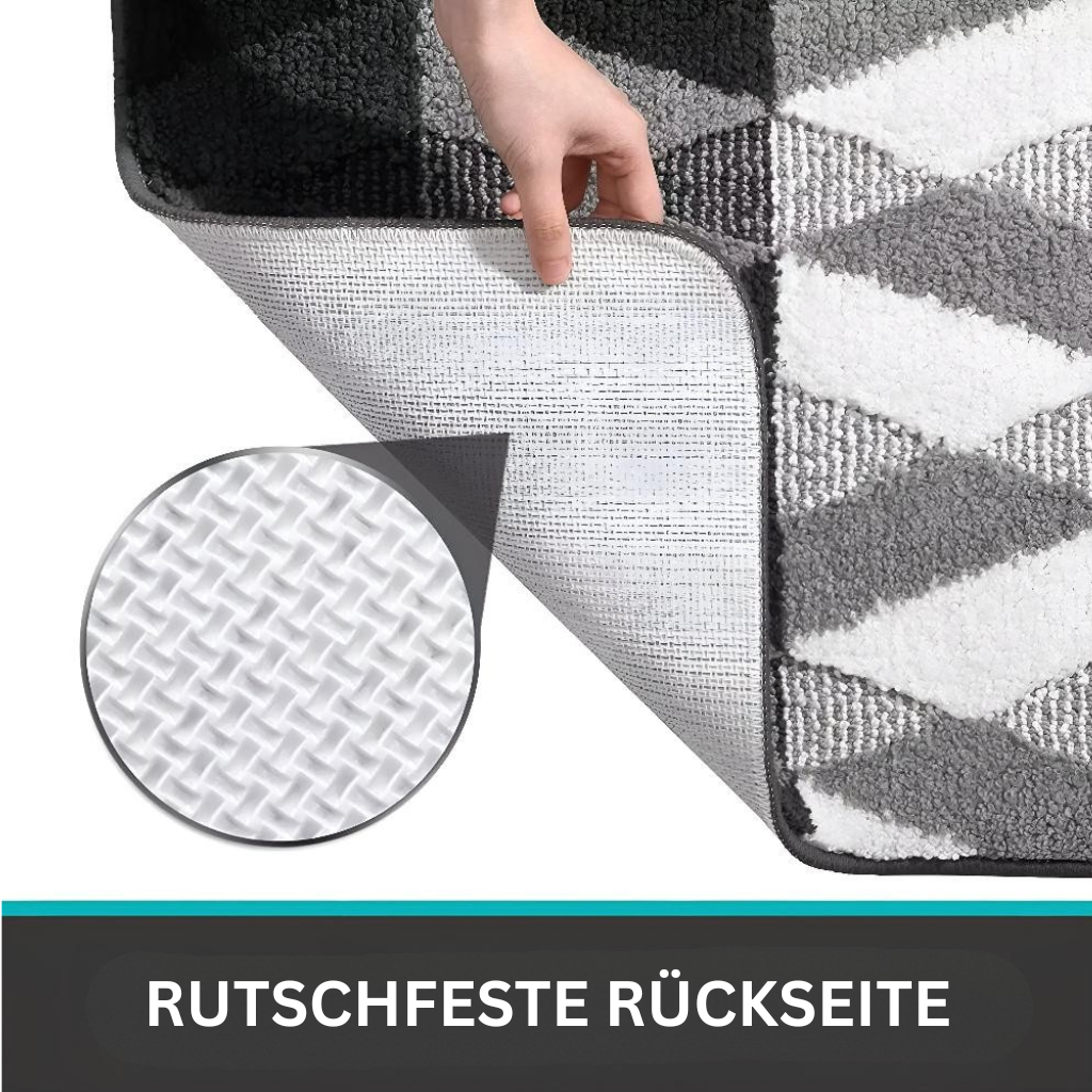MikroWeich: Soft Doormat with Geometric Design – Non-Slip, Absorbent, and Easy to Clean for Entry Areas