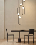 Modern Brass Ring Globe Glass Pendant Light 1-Light