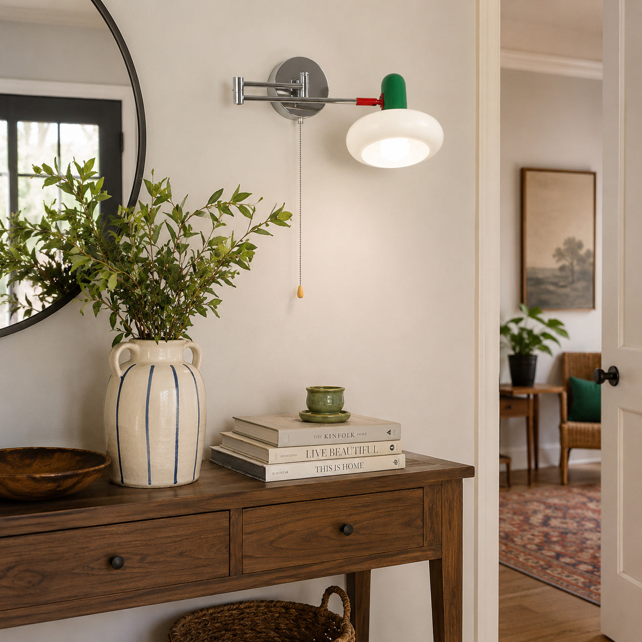 Milanol Capsule Swing-Arm Wall Sconce
