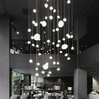 Milk White – Satin Glass Pendant Light with Metal Accents – for Living Room & Dining Room