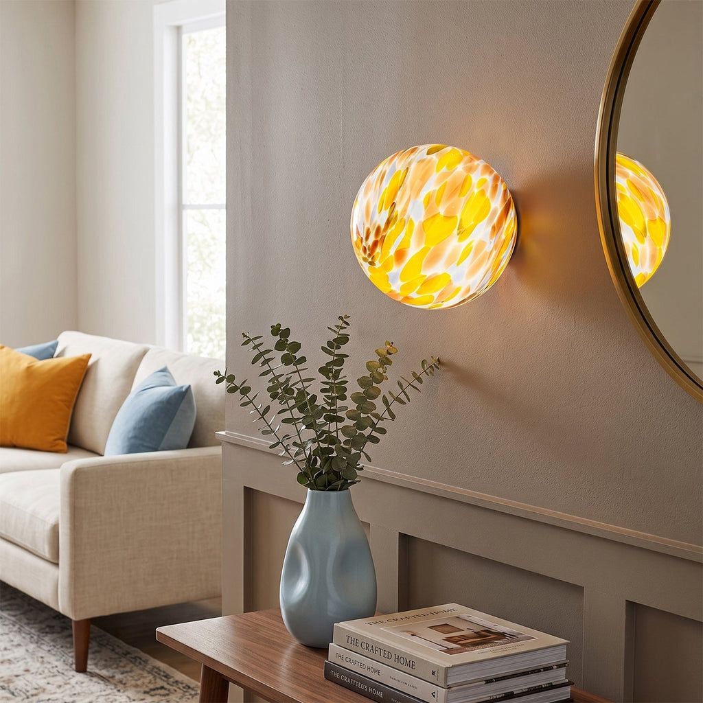 Milo Pastel Glass Orb Wall Sconce