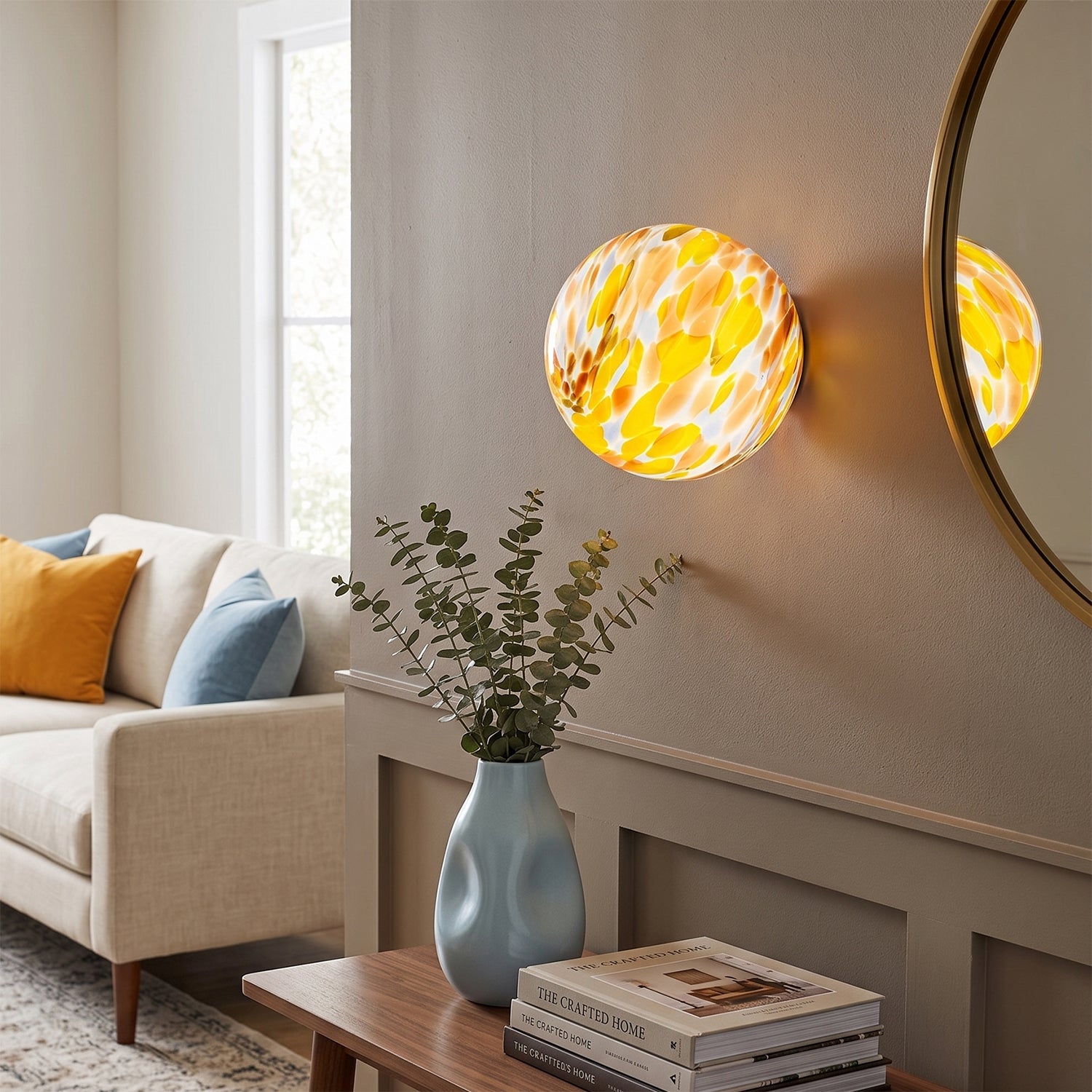 Milo Pastel Glass Orb Wall Sconce