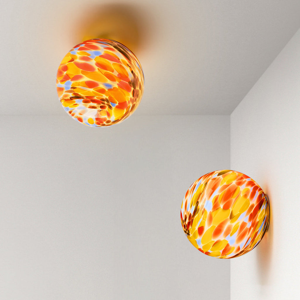 Milo Pastel Glass Orb Wall Sconce