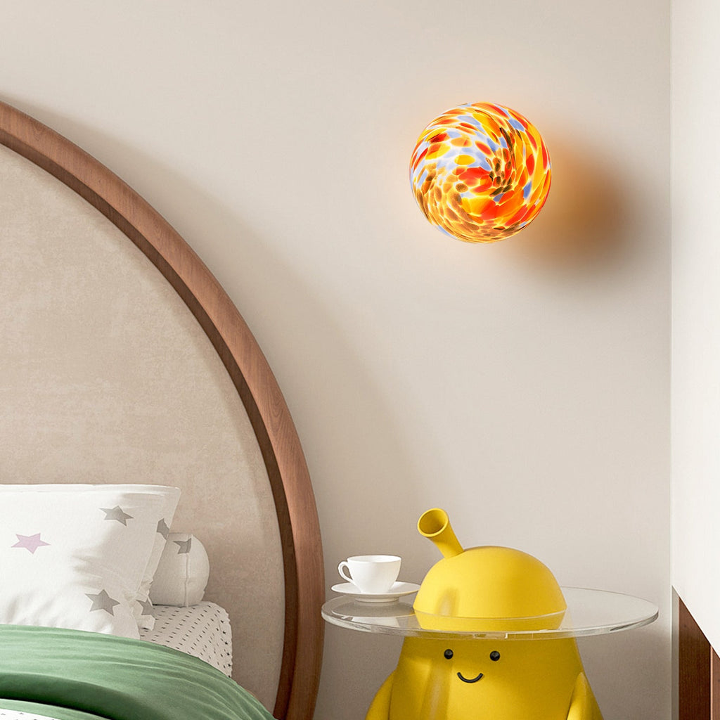Milo Pastel Glass Orb Wall Sconce