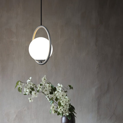 Milora: Pendant Light Made of Glass & Metal with Slim Silhouette – for Modern Interiors