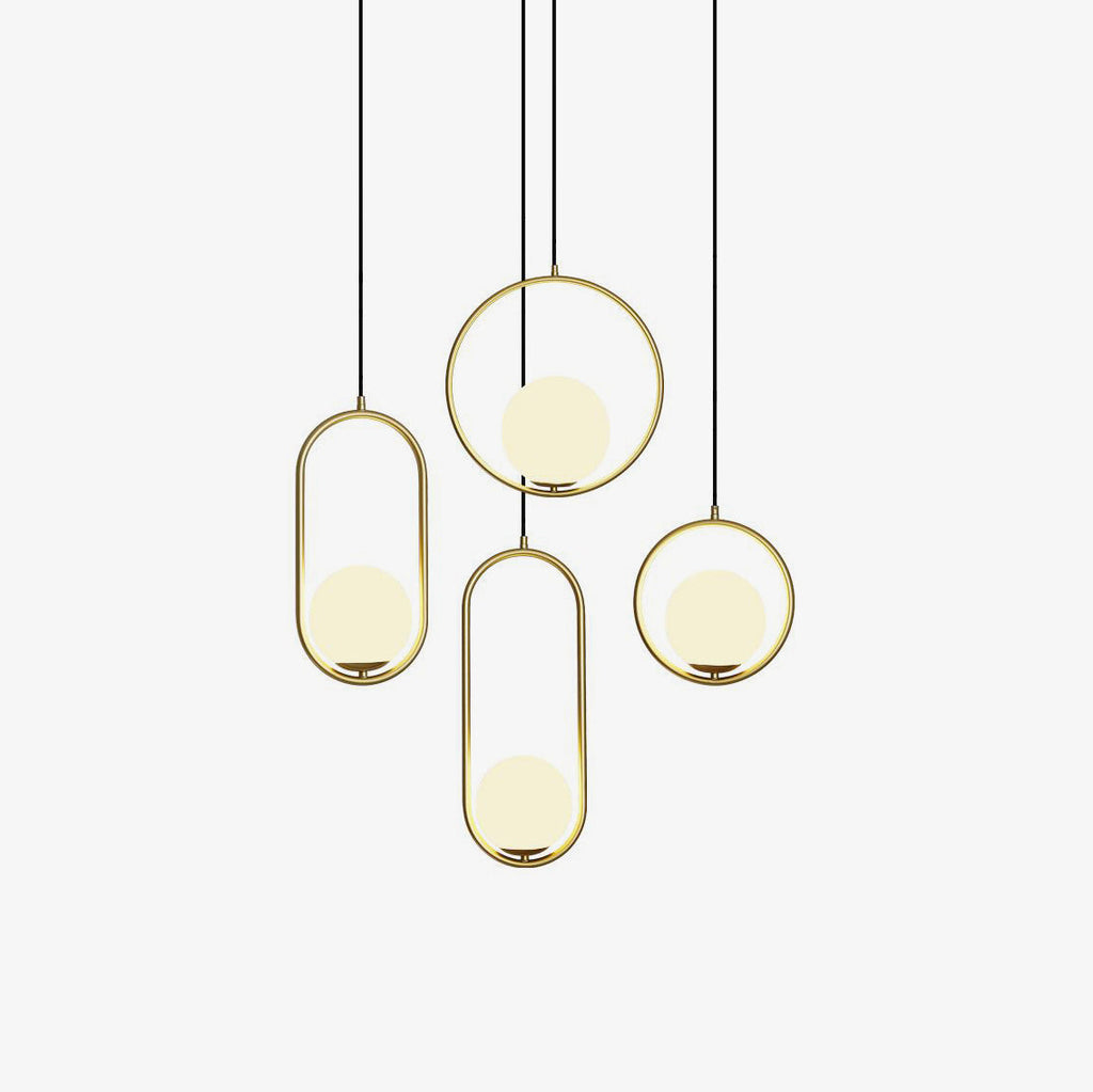 Milora: Pendant Light Made of Glass & Metal with Slim Silhouette – for Modern Interiors