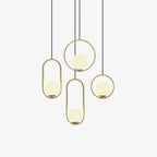 Milora: Pendant Light Made of Glass & Metal with Slim Silhouette – for Modern Interiors