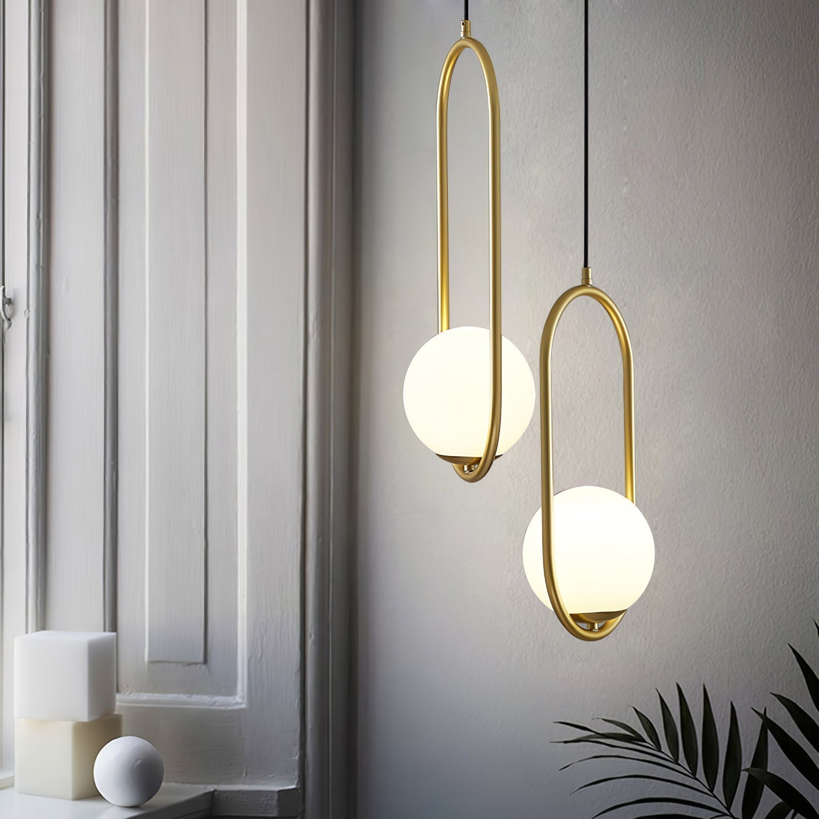 Milora: Pendant Light Made of Glass & Metal with Slim Silhouette – for Modern Interiors