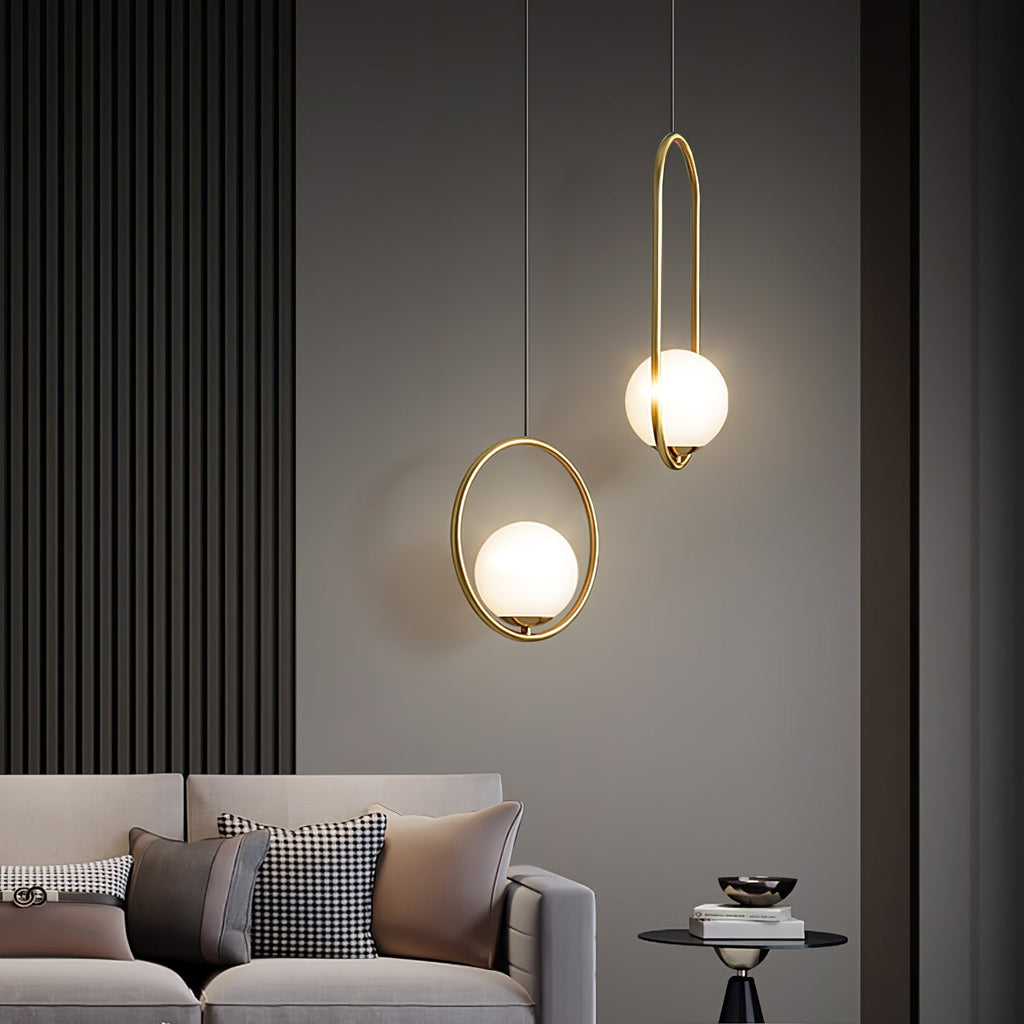 Milora: Pendant Light Made of Glass & Metal with Slim Silhouette – for Modern Interiors