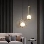Milora: Pendant Light Made of Glass & Metal with Slim Silhouette – for Modern Interiors