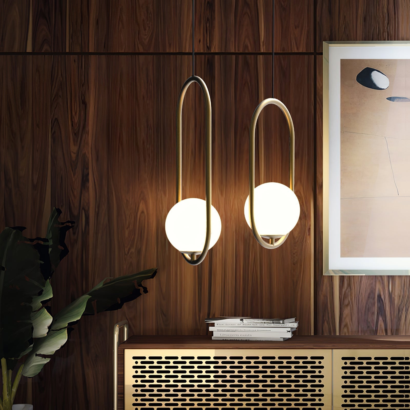 Milora: Pendant Light Made of Glass & Metal with Slim Silhouette – for Modern Interiors