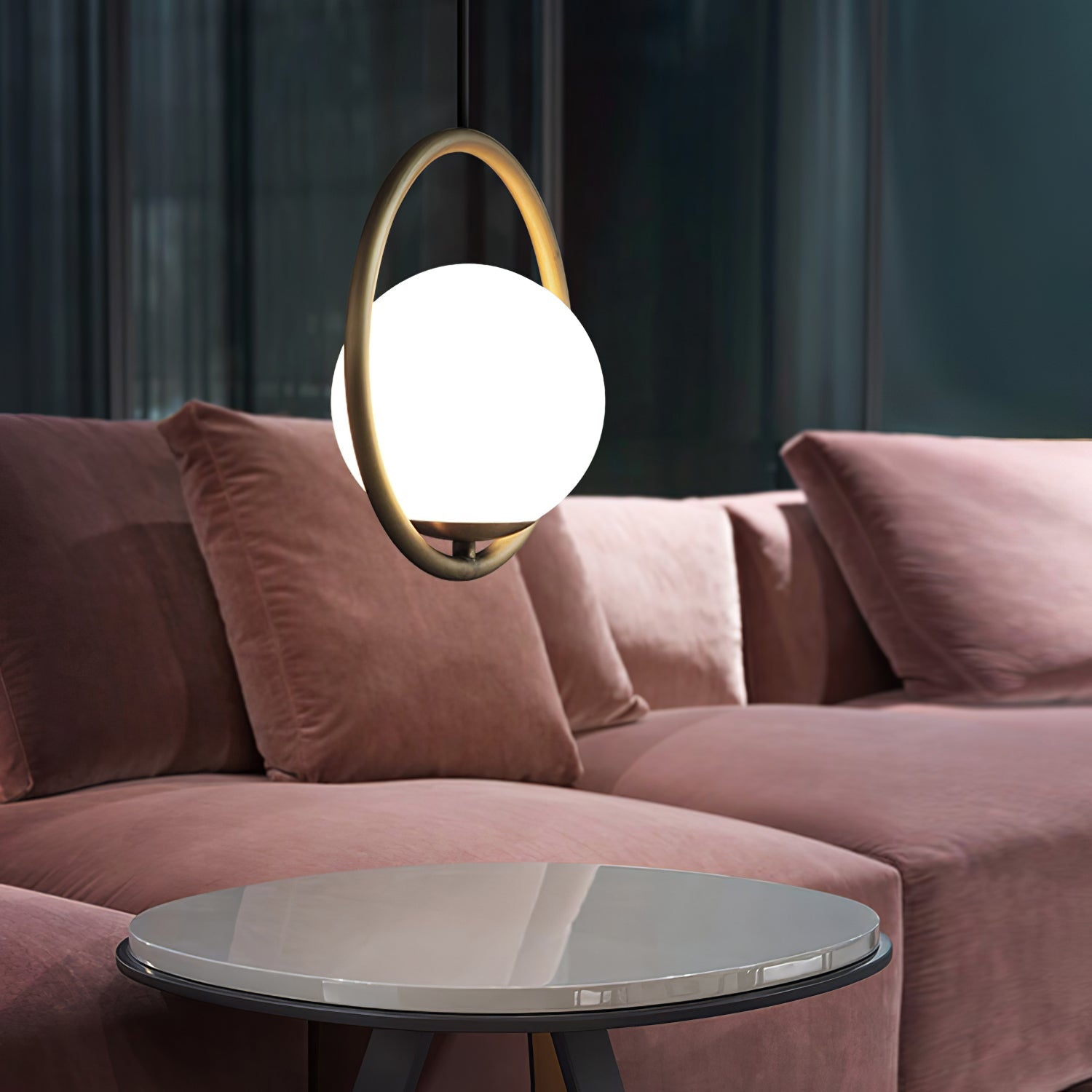 Milora: Pendant Light Made of Glass & Metal with Slim Silhouette – for Modern Interiors