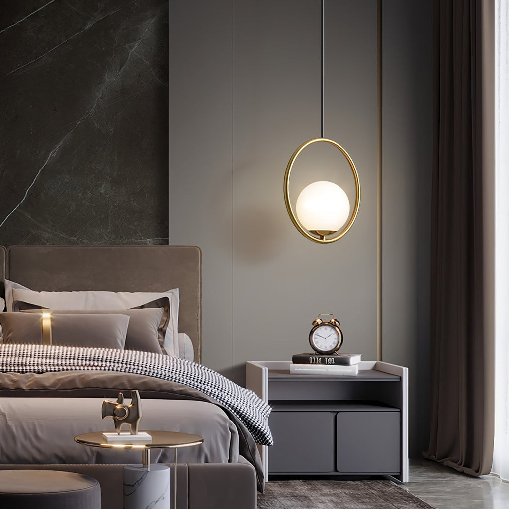 Milora: Pendant Light Made of Glass & Metal with Slim Silhouette – for Modern Interiors
