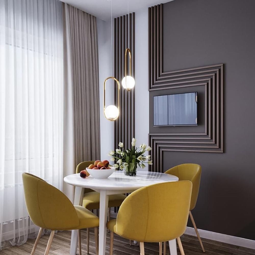 Milora: Pendant Light Made of Glass & Metal with Slim Silhouette – for Modern Interiors