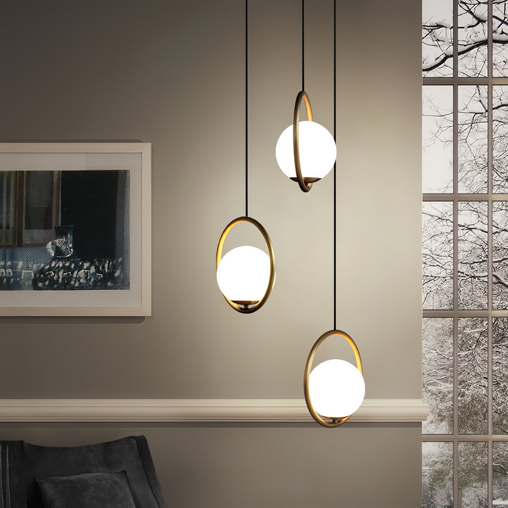 Milora: Pendant Light Made of Glass & Metal with Slim Silhouette – for Modern Interiors
