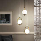 Milora: Pendant Light Made of Glass & Metal with Slim Silhouette – for Modern Interiors