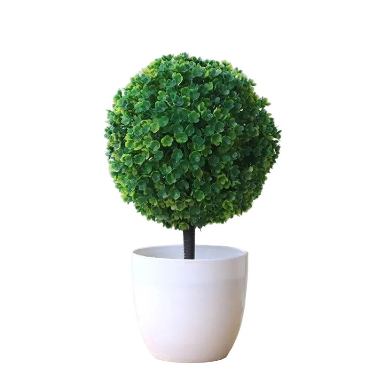 Mini Artificial Bonsai Tree Pot Realistic Plastic Desk Decor