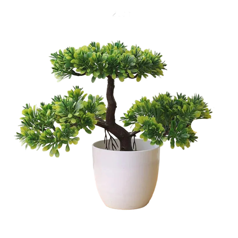 Mini Artificial Bonsai Tree Pot Realistic Plastic Desk Decor