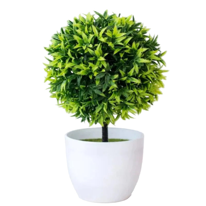 Mini Artificial Bonsai Tree Pot Realistic Plastic Desk Decor