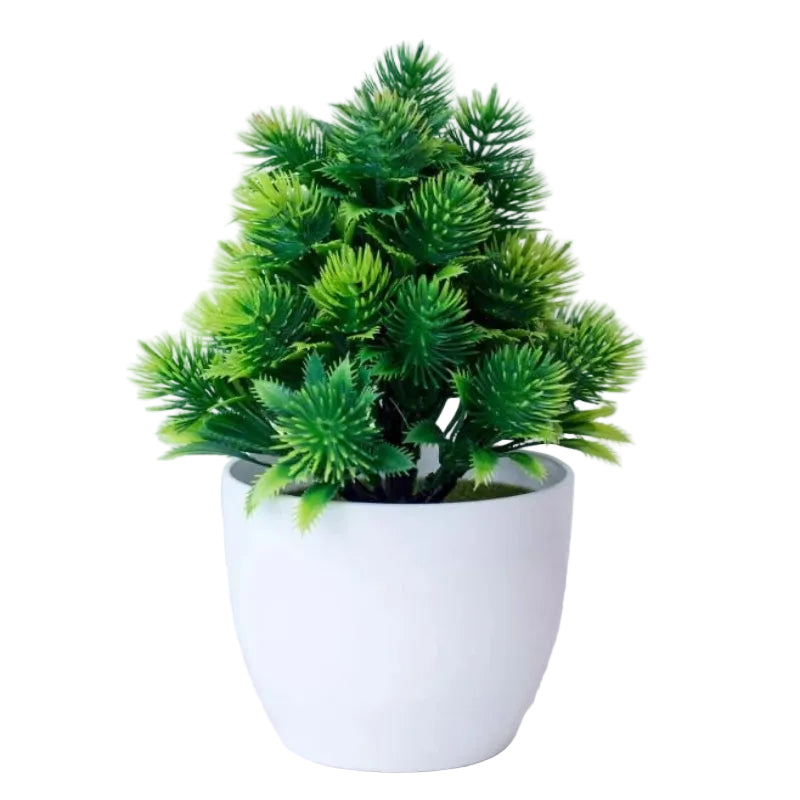 Mini Artificial Bonsai Tree Pot Realistic Plastic Desk Decor