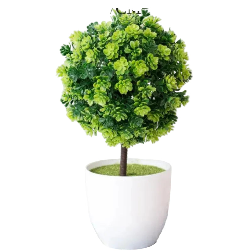 Mini Artificial Bonsai Tree Pot Realistic Plastic Desk Decor