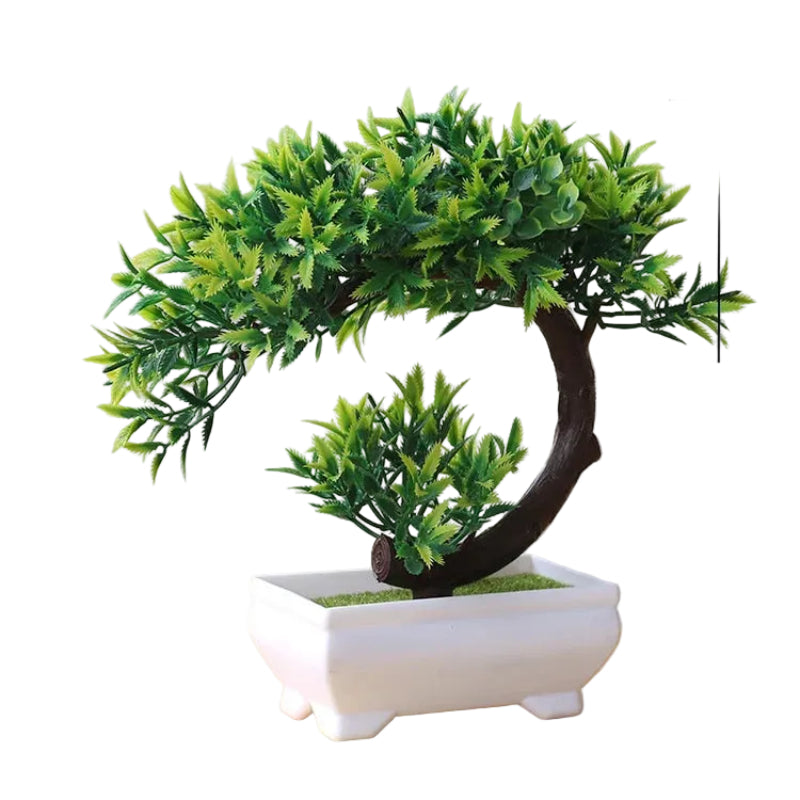 Mini Artificial Bonsai Tree Pot Realistic Plastic Desk Decor