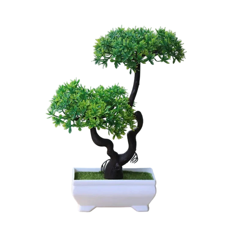 Mini Artificial Bonsai Tree Pot Realistic Plastic Desk Decor