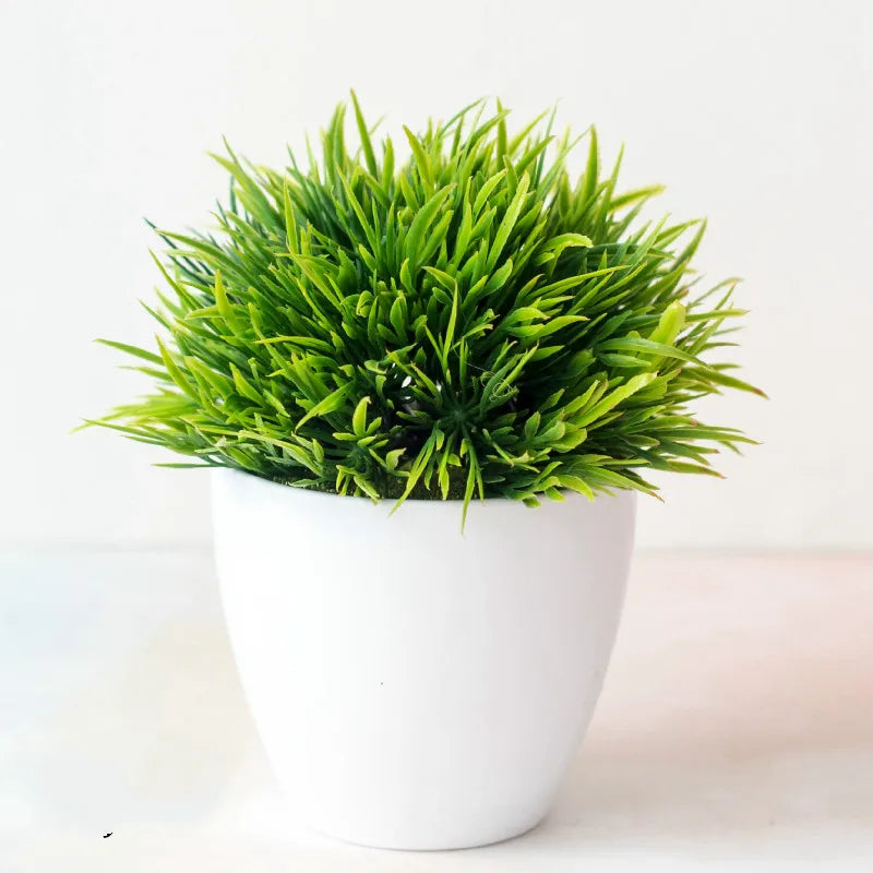 Mini Artificial Bonsai Tree Pot Realistic Plastic Desk Decor