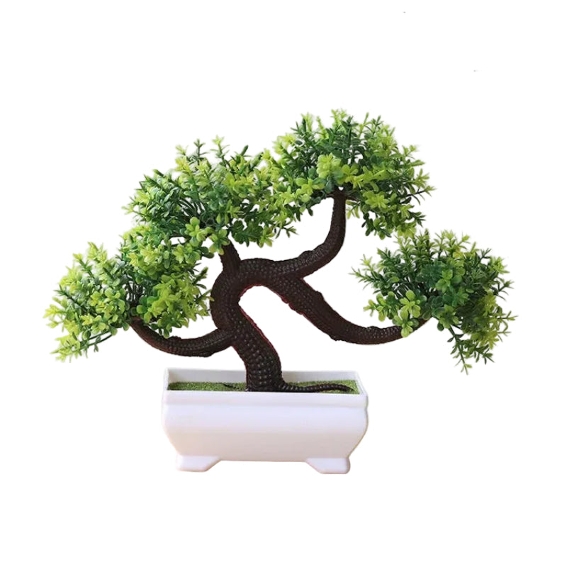 Mini Artificial Bonsai Tree Pot Realistic Plastic Desk Decor