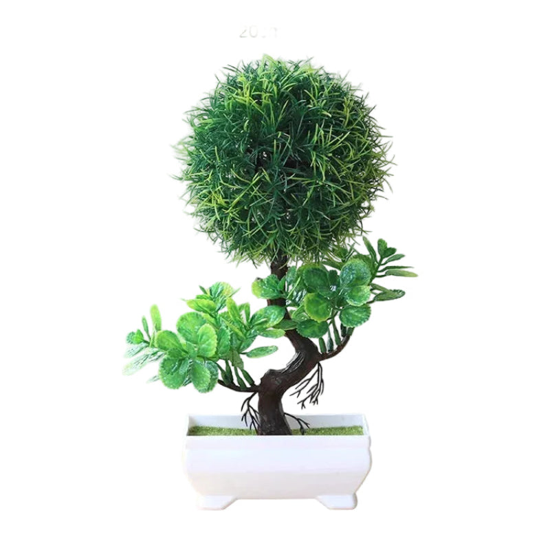 Mini Artificial Bonsai Tree Pot Realistic Plastic Desk Decor