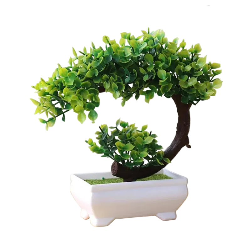 Mini Artificial Bonsai Tree Pot Realistic Plastic Desk Decor