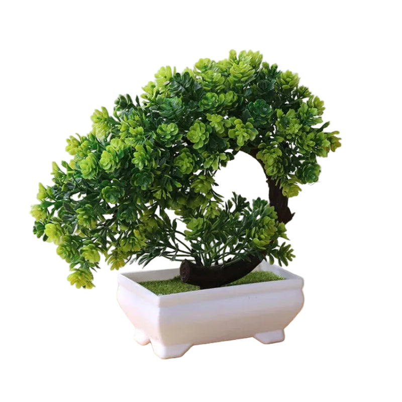 Mini Artificial Bonsai Tree Pot Realistic Plastic Desk Decor