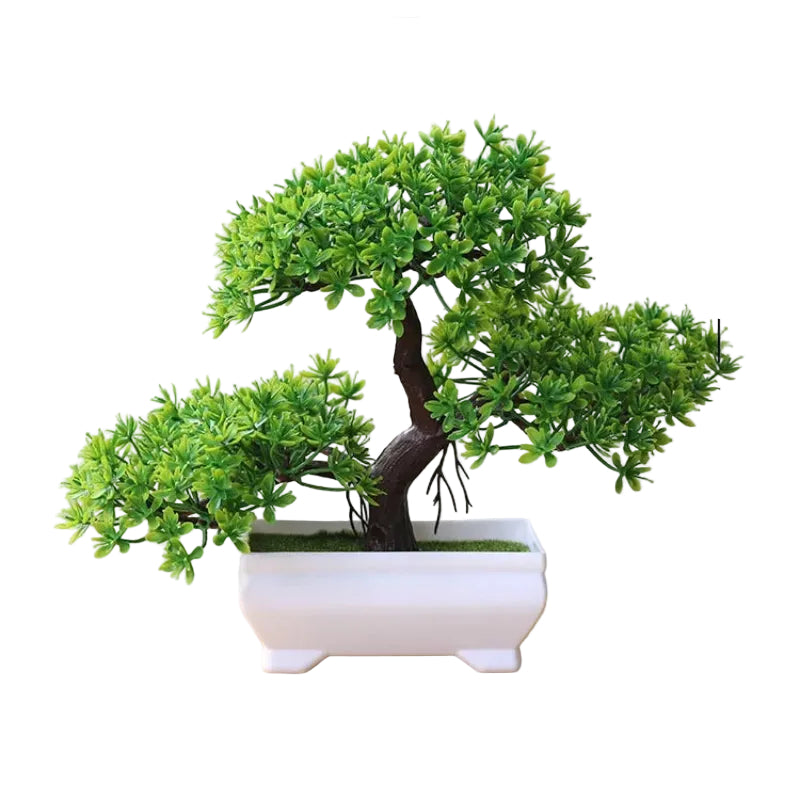 Mini Artificial Bonsai Tree Pot Realistic Plastic Desk Decor